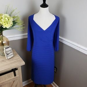 Adrianna Papell Shutter Pleat Sheath dress…